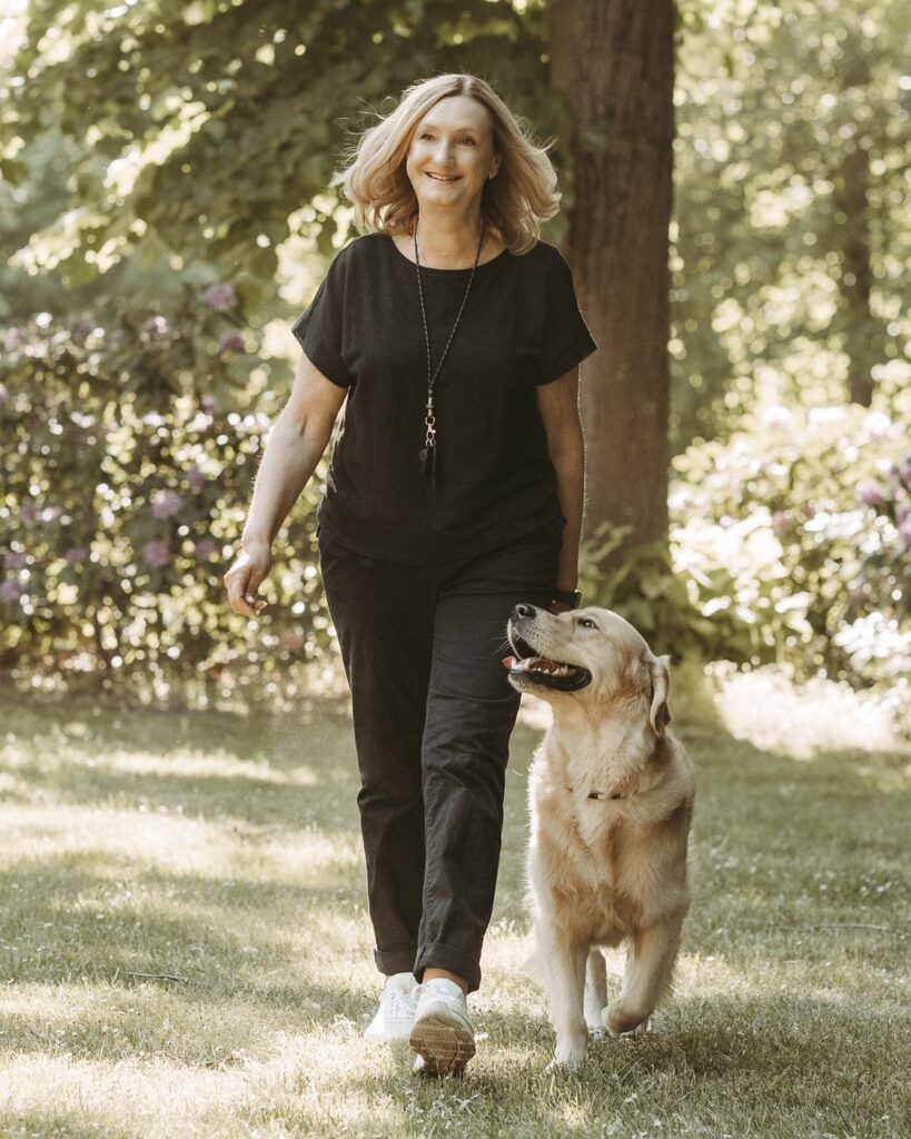 Birgit mit Hund